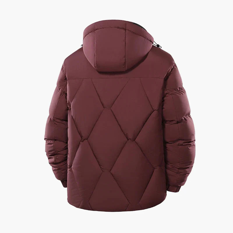 Chaqueta acolchada de invierno para hombre con capucha – Abrigo outdoor a la moda para días fríos