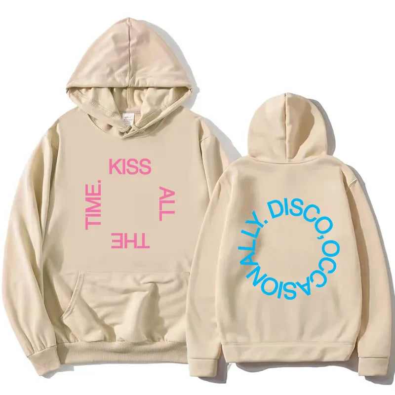 Sudadera con capucha unisex con estampado delante y detrás