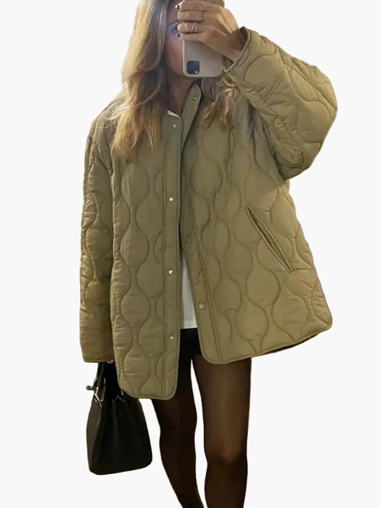 Damen Steppjacke Oversized Stil – Modische Übergangsjacke für Alltag und Freizeit