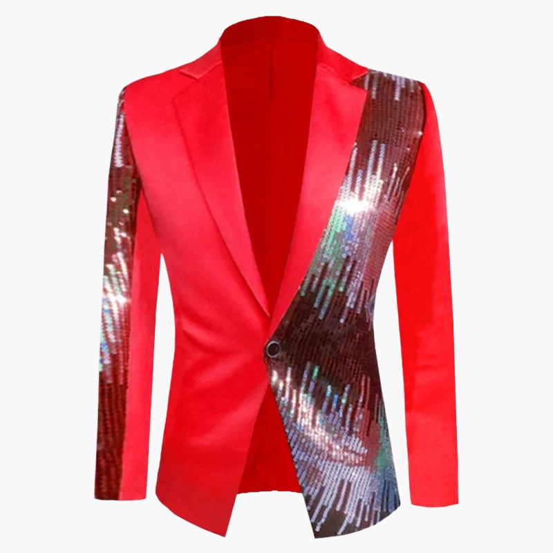 Herren Blazer Sakko Modern Party Club Slim Fit Einreiher – Auffälliger Look für besondere Anlässe
