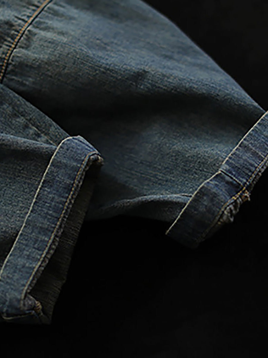 Jeans harem da donna in stile vintage, ampi, casual, primavera autunno