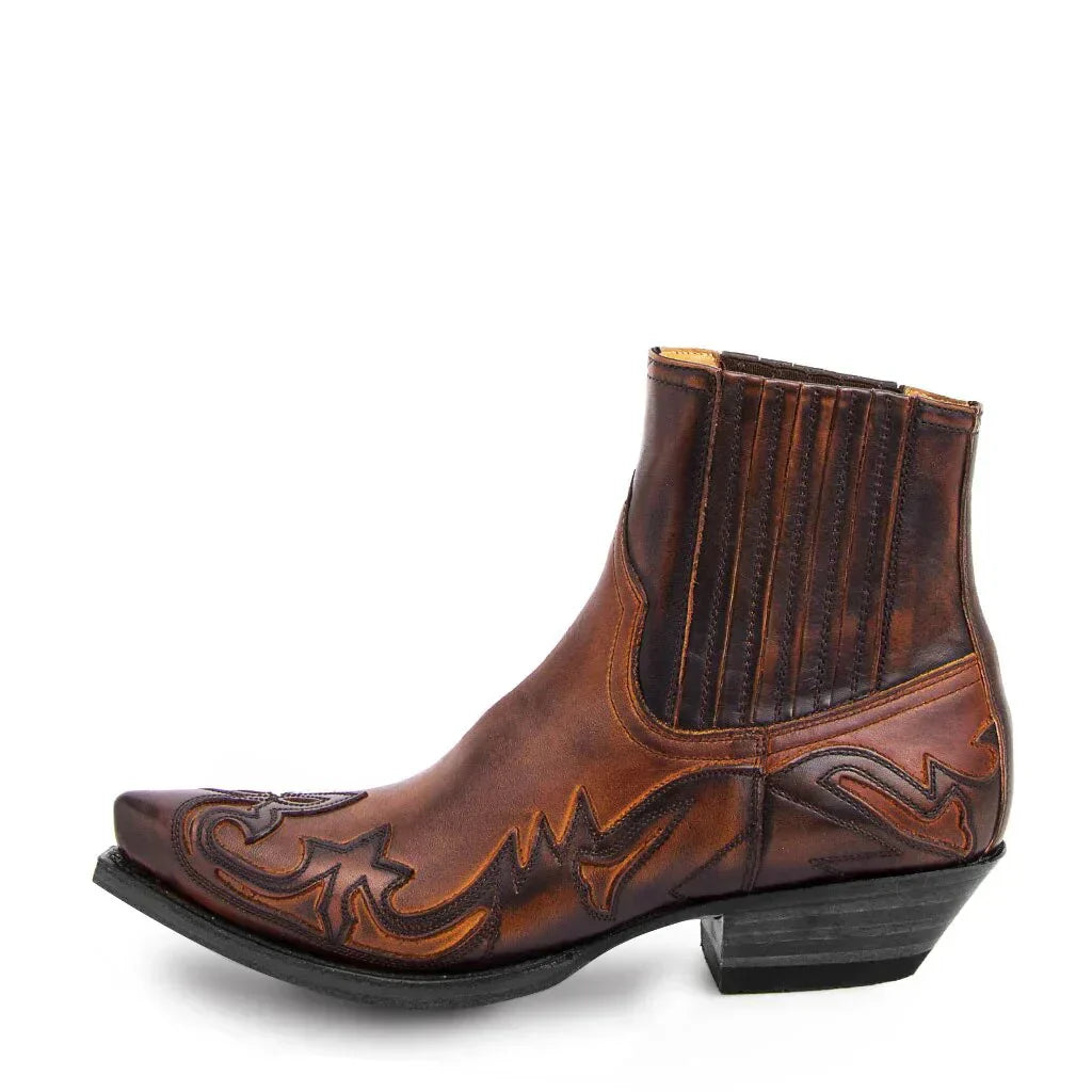Bottines western cowboy homme avec broderie – Bottes élégantes pour le quotidien et les événements