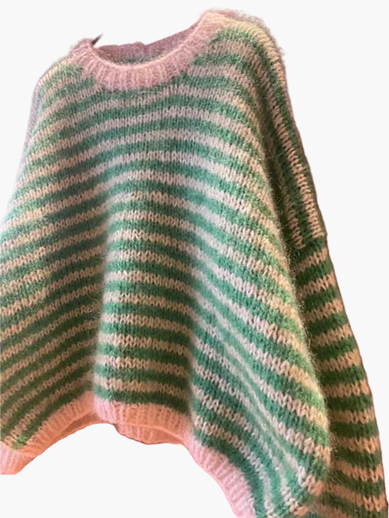 Dam oversize tröja randig Lös stil höst vinter fritid