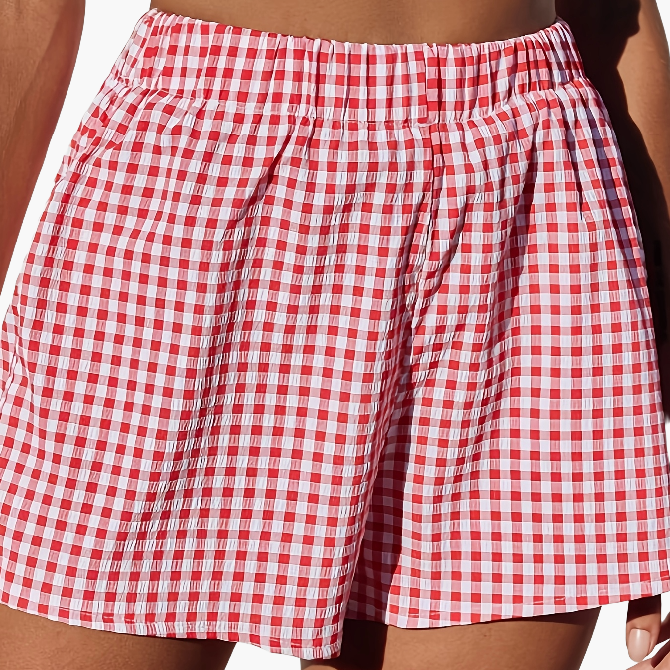 Damen Elegante High Waist Shorts mit Streifen – Sommer Freizeitmode