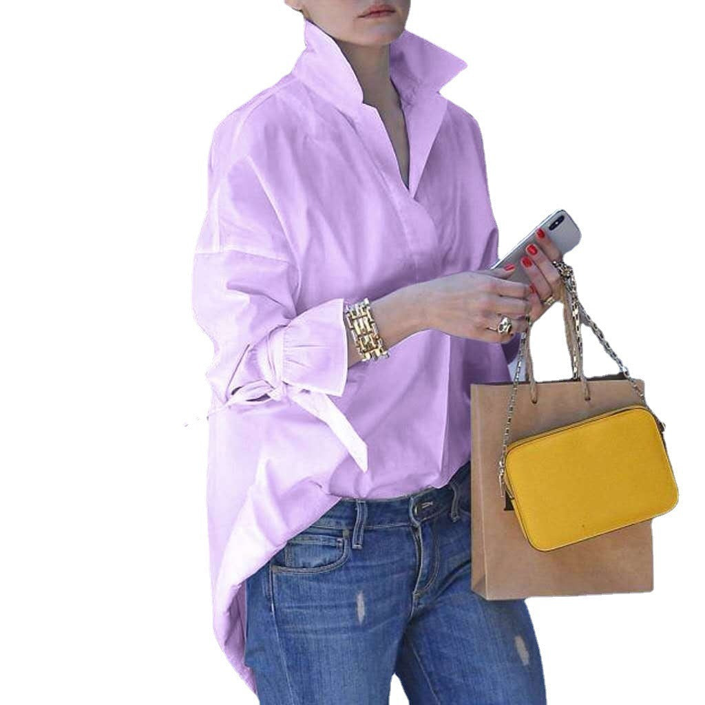Dame oversized klassisk skjorte – Afslappet business- og fritidslook