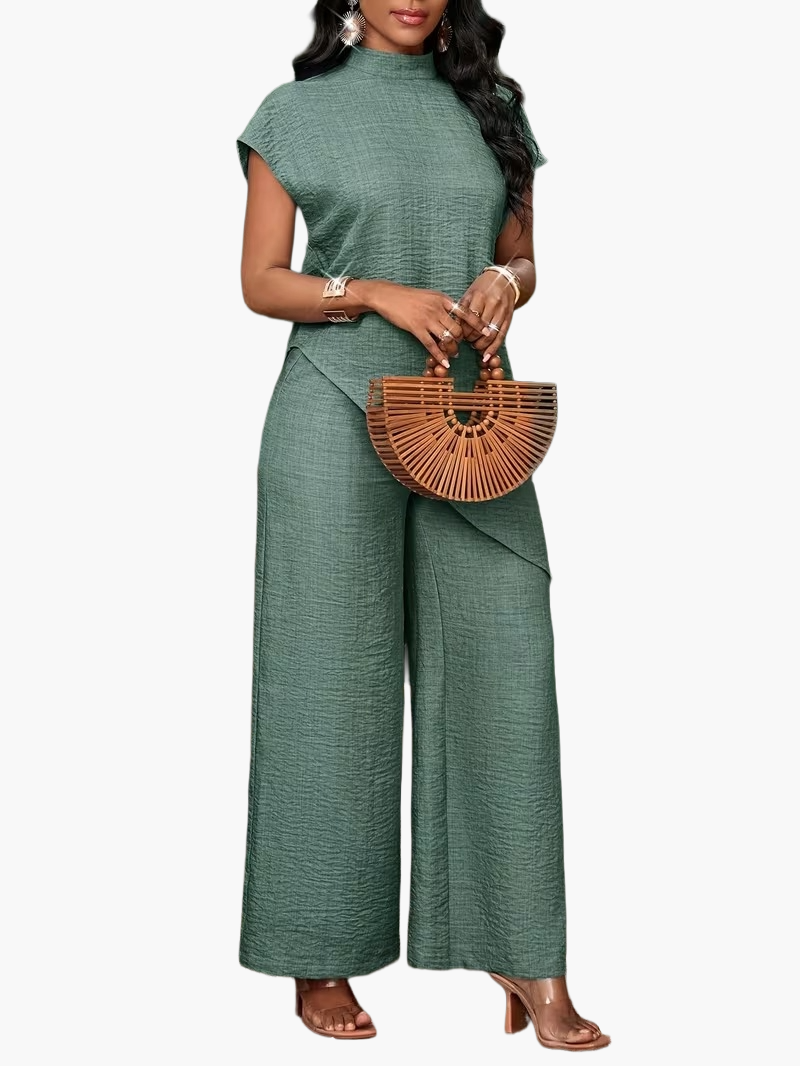 Damen Jumpsuit Elegant Asymmetrisch Weit Bein Freizeit Outfit