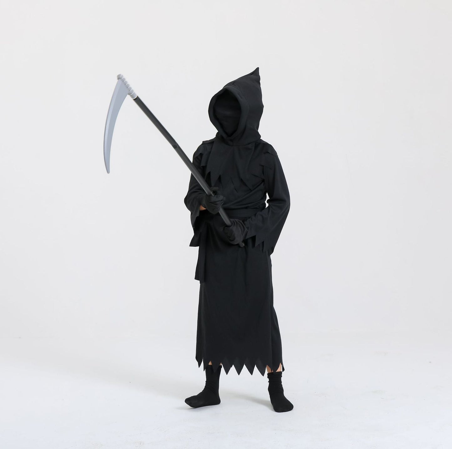 Halloween Børn Døden Kostume – Unisex Døden Udklædning til Halloweenfest & Trick-or-Treat