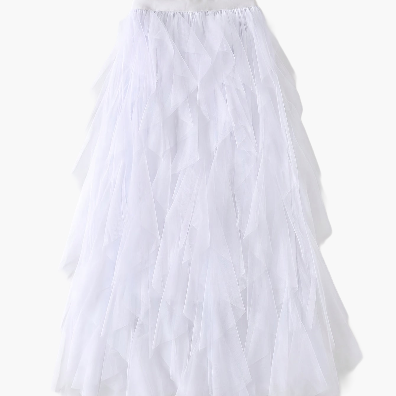 Gonna lunga elegante da donna con volant e look a strati – Perfetta per occasioni festive