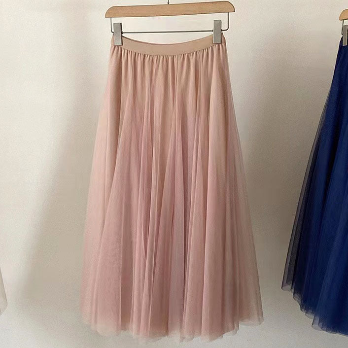 Wendy – Plissee-Mesh-Rock für Damen in Midilänge