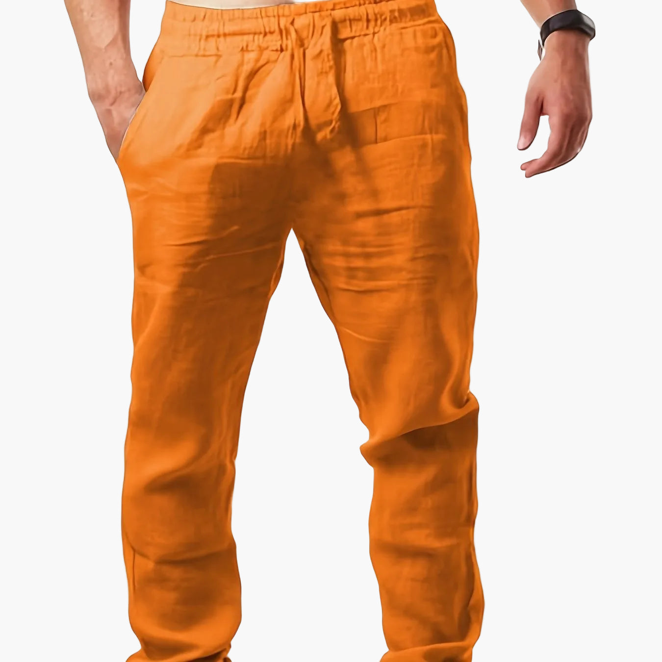 Pantalón casual para hombre con pierna recta – Pantalón de verano para uso diario y deporte