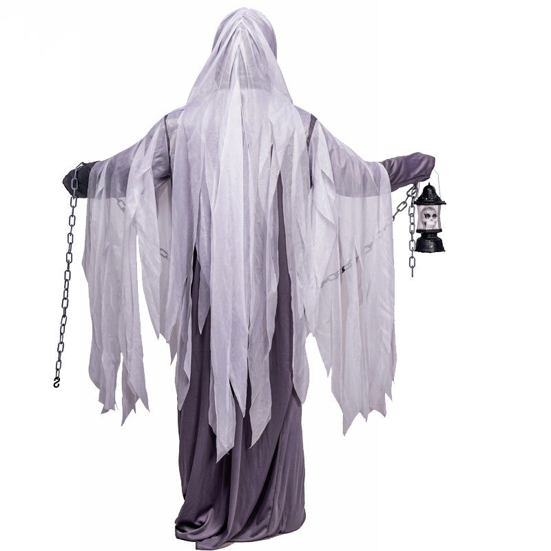 Halloween spøgelseskostume til voksne – Uhyggeligt herrekostume til Halloween-fest og dekoration