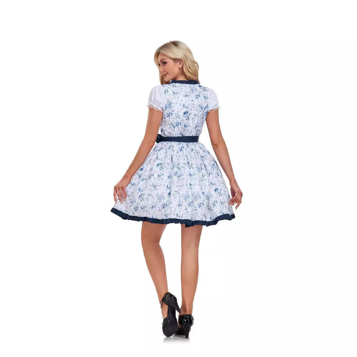 Vestito tradizionale Dirndl da donna in stile classico per feste, palcoscenico e Oktoberfest