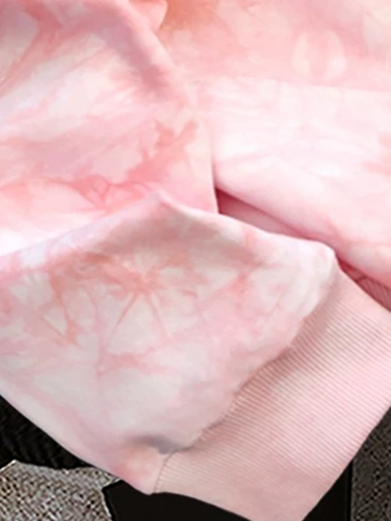 Tie-Dye Hoodie Rosa mit Spinnen-Print und Kapuze
