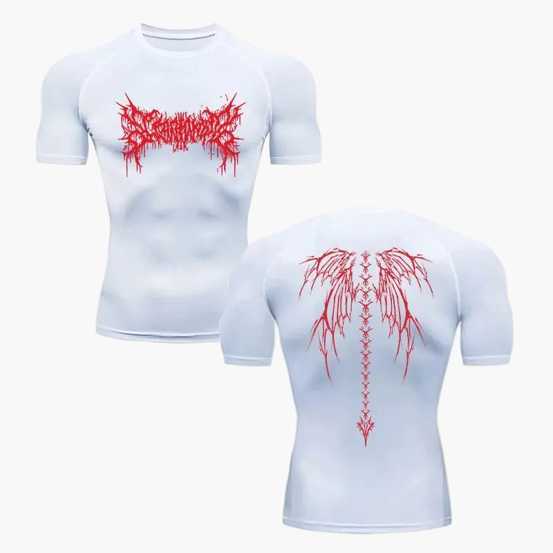 Heren Compressieshirt Black Metal Esthetiek – Sport & Streetwear
