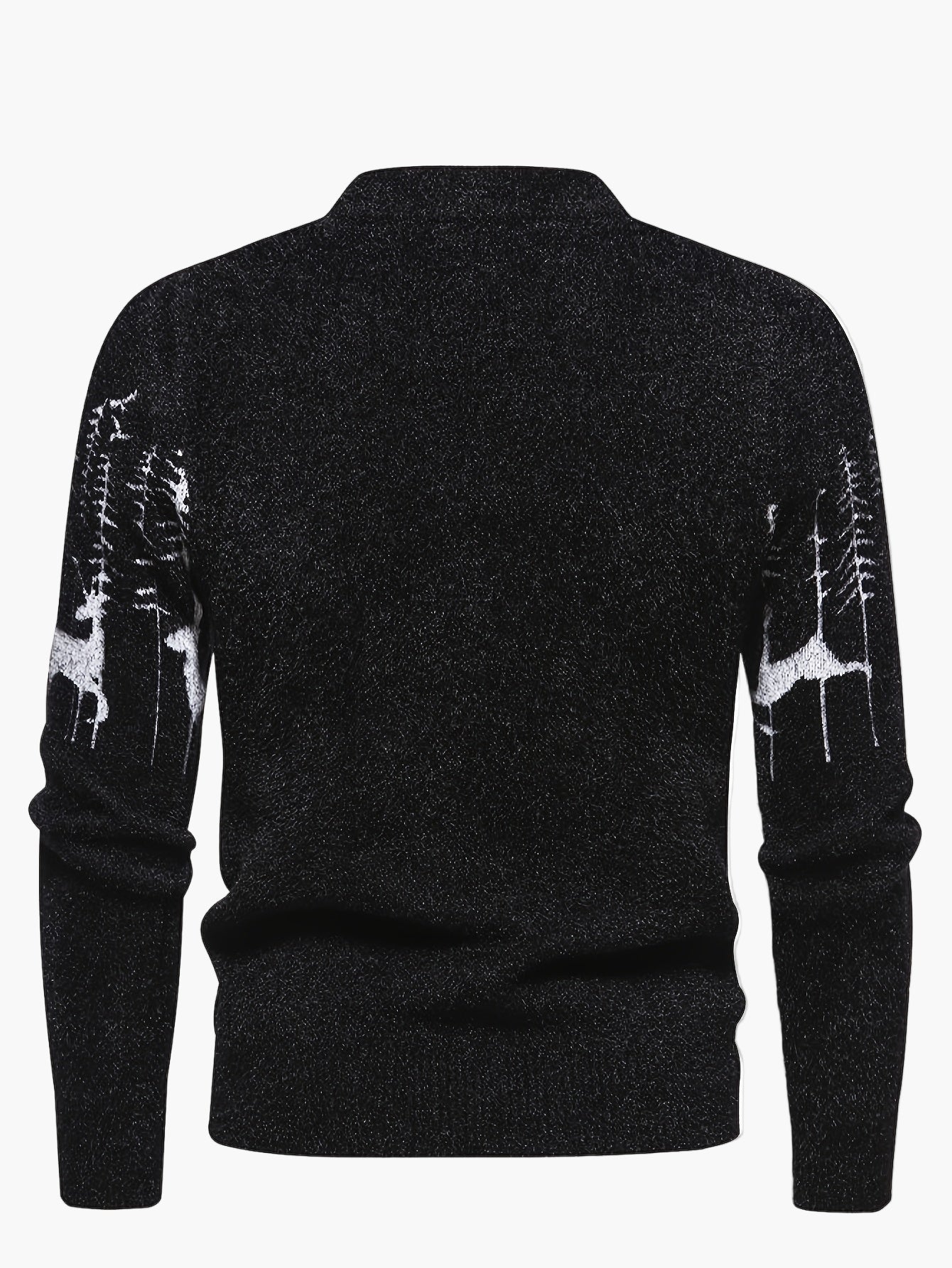 Jerséis para hombre con motivo de bosque y ciervo – Jerséi de invierno elegante para tiempo libre y uso diario