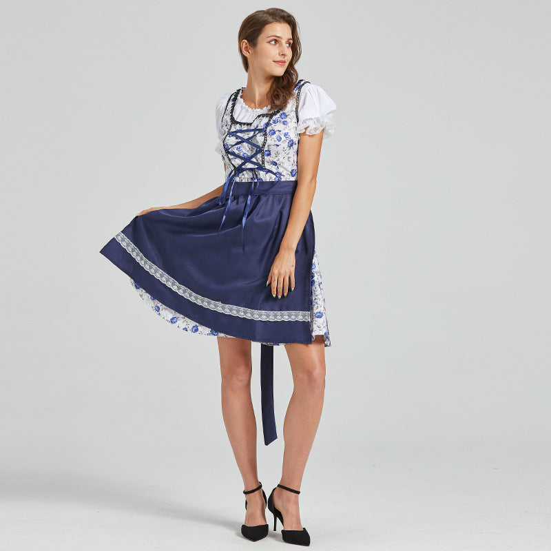 Robe traditionnelle Dirndl femme style biergarten – Parfait pour Oktoberfest & fêtes populaires