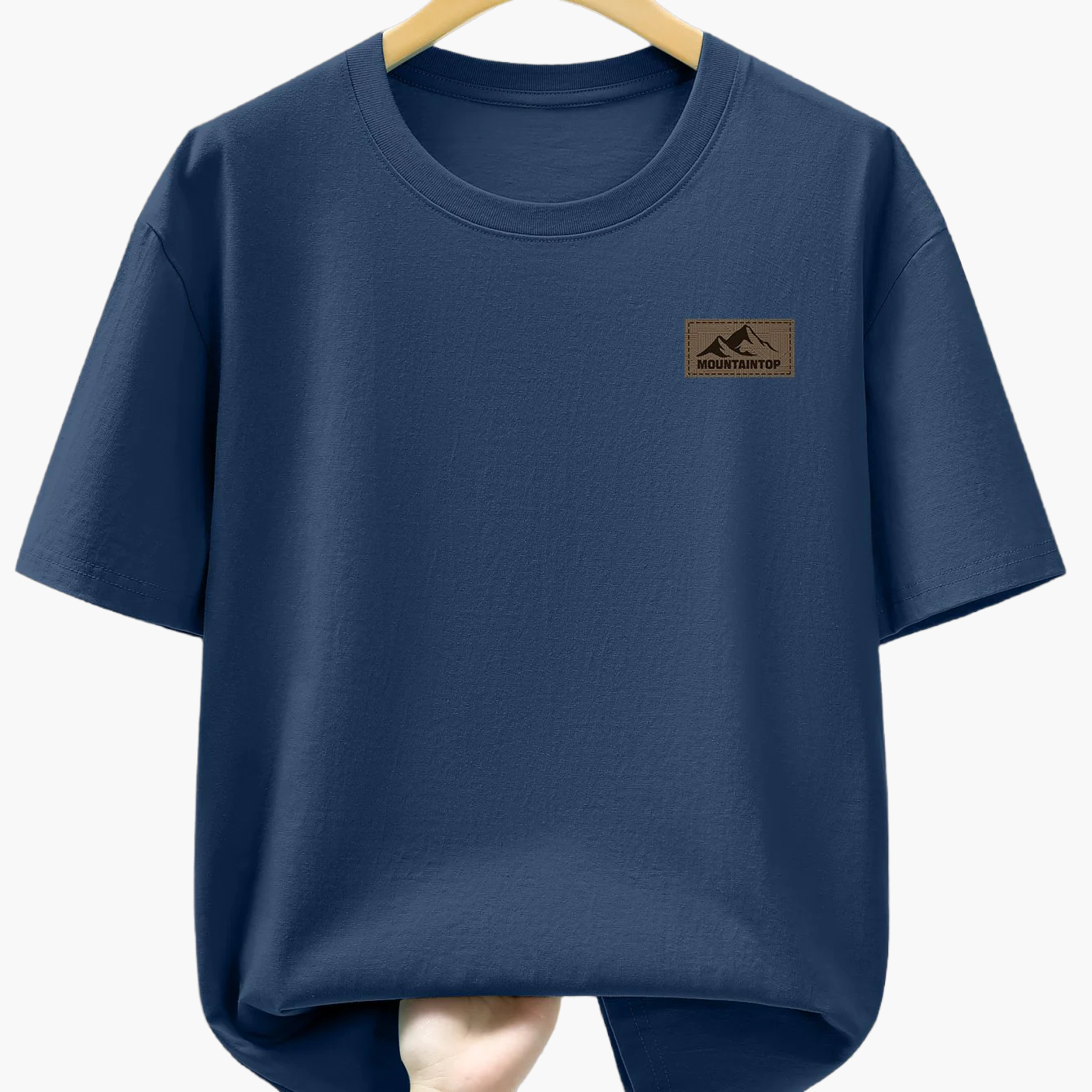 Herre T-skjorte med minimalistisk fjell-logo – fritid, urban stil, perfekt for hverdag og helg