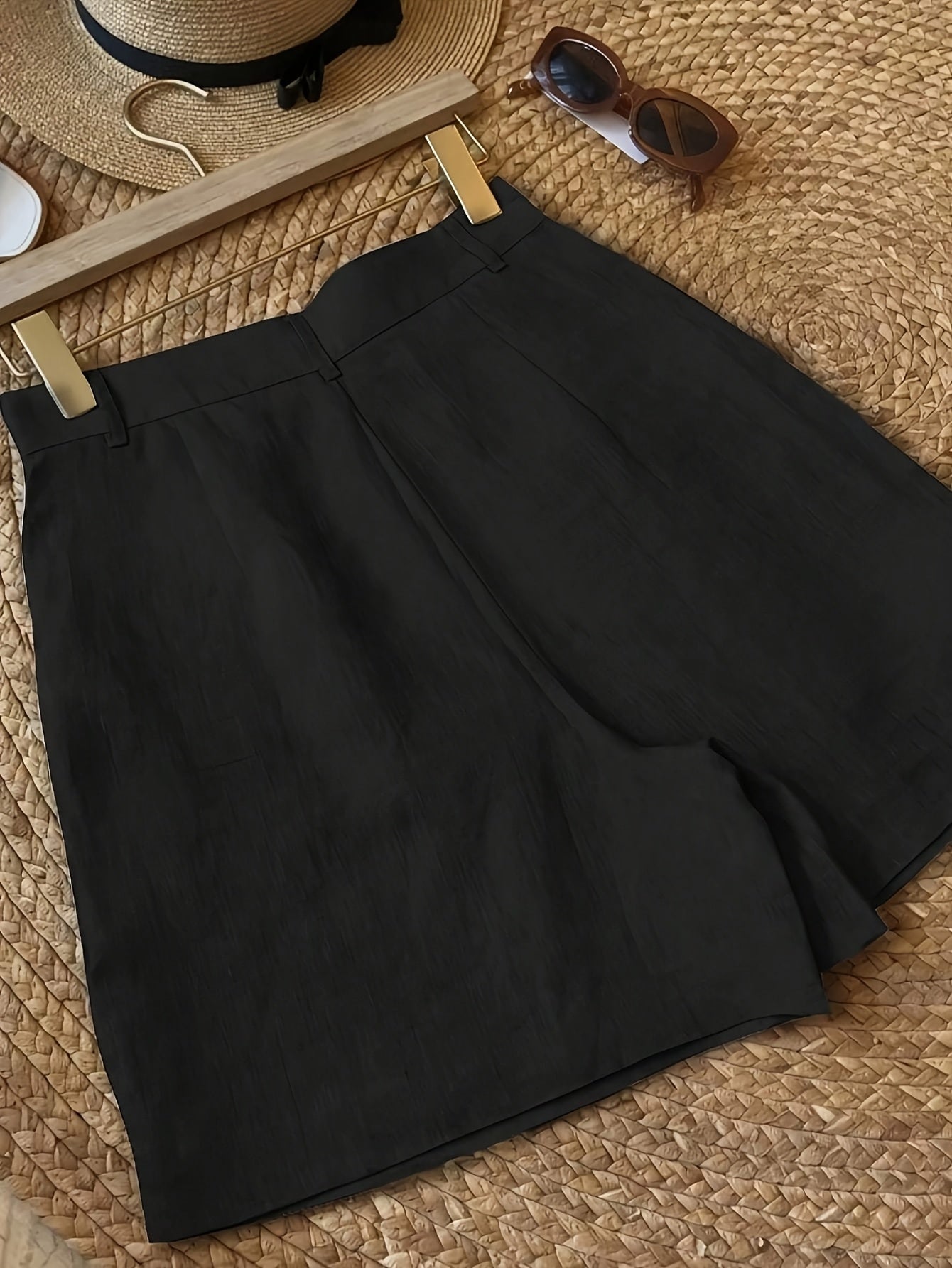 Dame vintage shorts med høj talje til sommer – stilfulde fritidsshorts med lommer