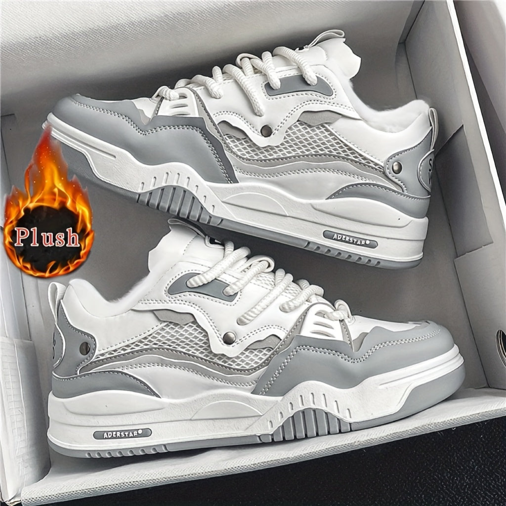 Chunky-sneakers til vinter med plysforing