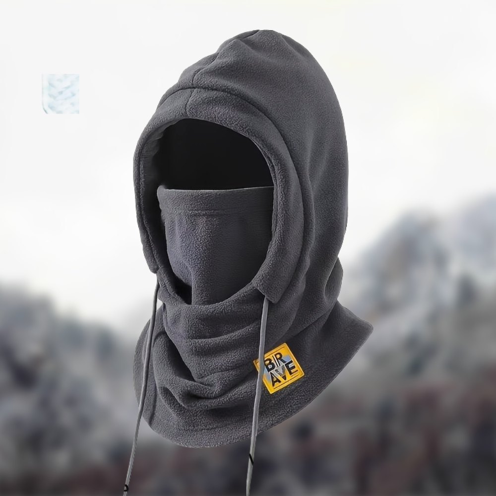 Fleece Sturmhaube mit Kapuze und Halswärmer, unisex