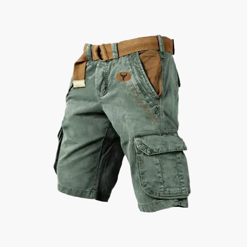 Herren Cargo-Shorts Outdoor Freizeit Yellowstone Style