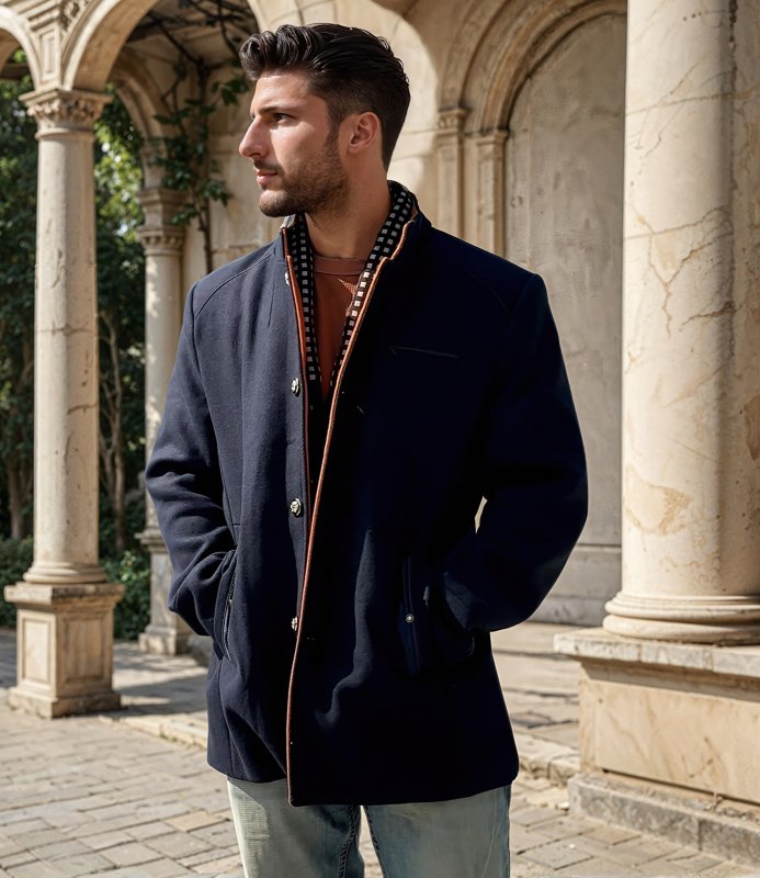 Cappotto elegante Knightsman da uomo – Cappotto slim fit elegante per occasioni speciali