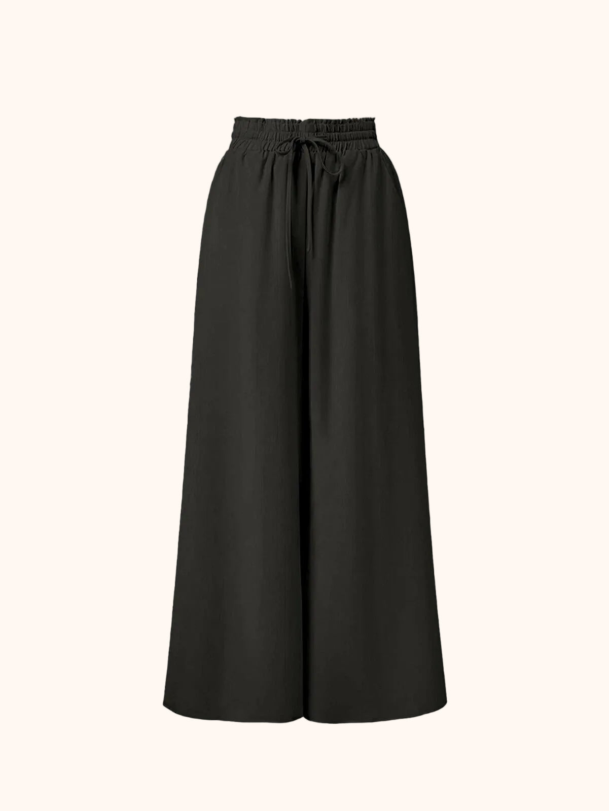 Damen Palazzo-Hose mit weitem Bein und Paperbag-Bund – Elegante High-Waist Hose für stilvolle Outfits