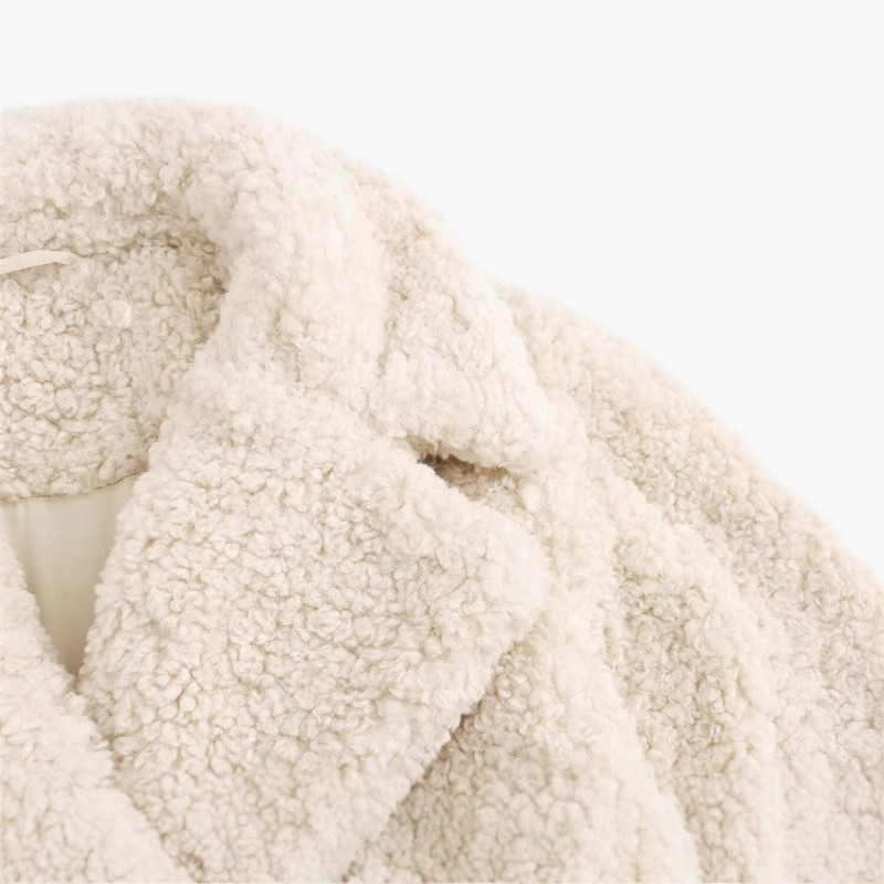 Abrigo teddy oversized para mujer para otoño e invierno – Estilo street casual, comodidad y calor