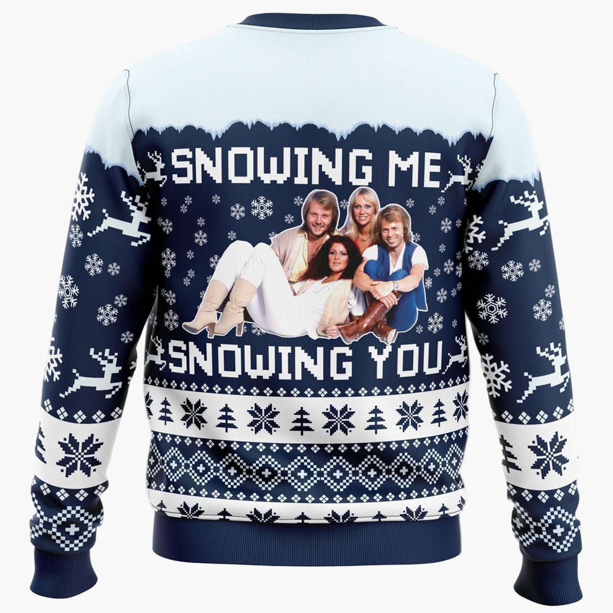 Pull de Noël unisexe – Pull fan ABBA amusant "Snowing Me, Snowing You" – Idéal pour fêtes et hiver