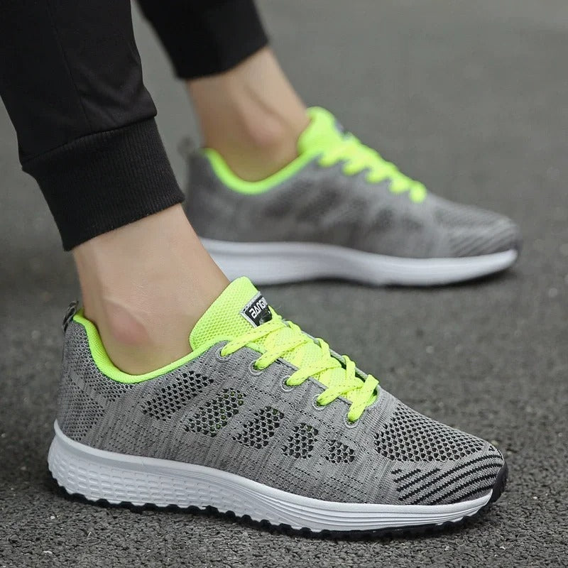 Dame sneakers fritidssko med åndbart mesh – Behagelige sportssko til hverdag, fitness og gåture