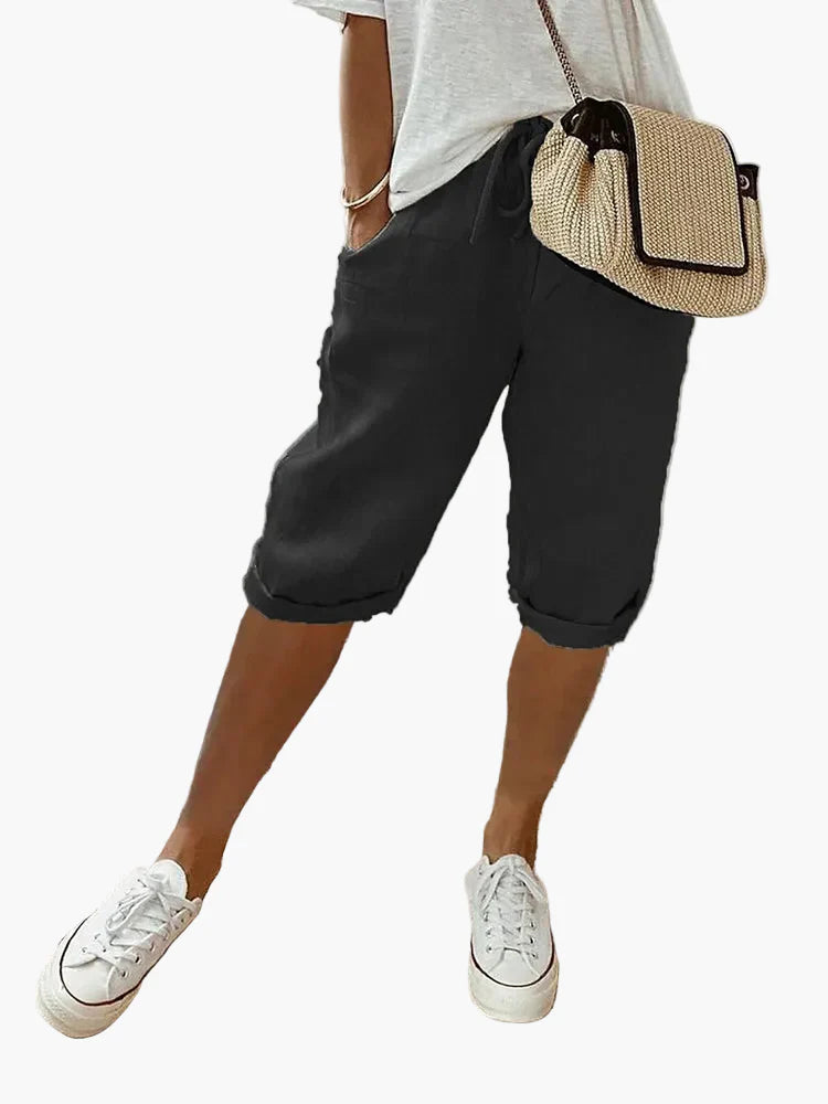 Dame bermudashorts med snor – Avslappet fritidsstil for sommer og ferie