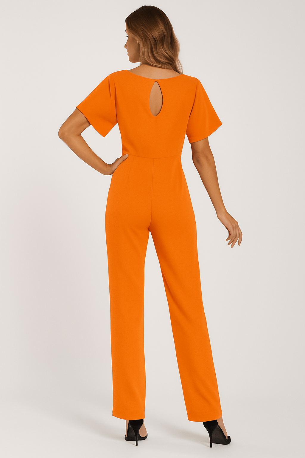 Damens jumpsuit med knytbälte – Elegant heldräkt för fritid & speciella tillfällen
