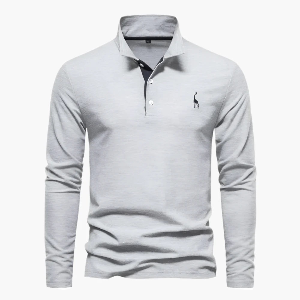 Herre langærmet poloshirt klassisk – elegant fritids- og businesslook