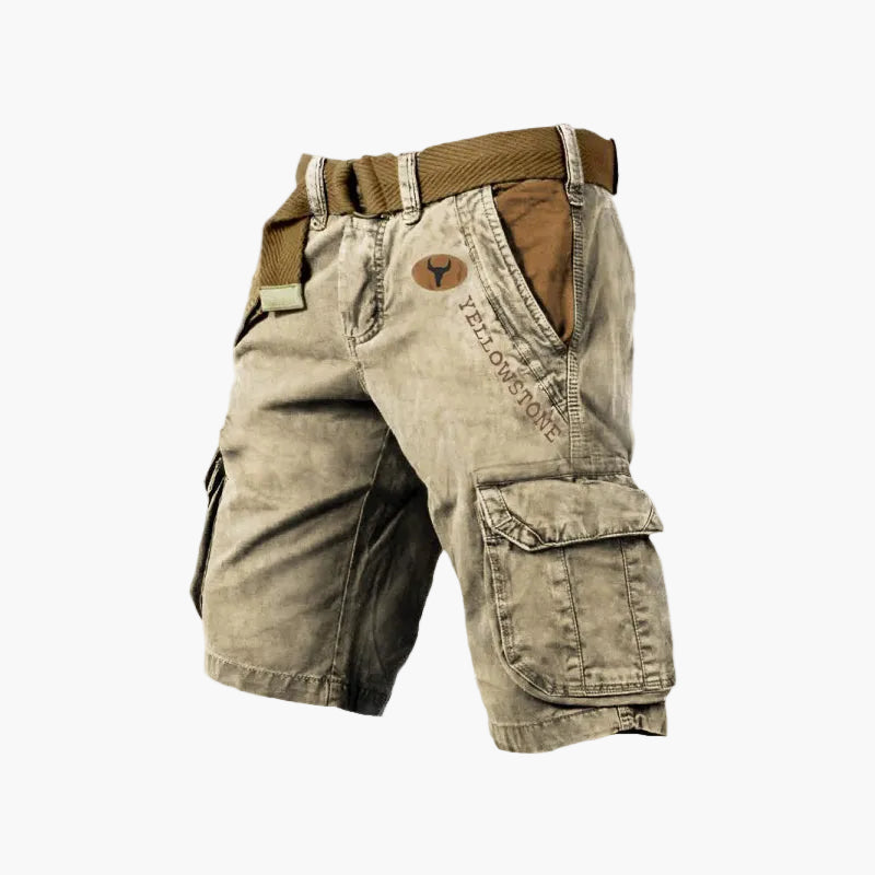 Męskie szorty cargo w stylu outdoor utility – uniwersalne szorty na czas wolny i przygody z kieszeniami