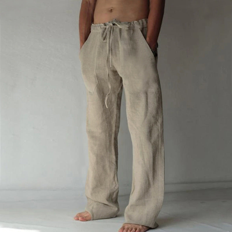 Pantalon de loisirs pour hommes style japonais – Jogging ample à jambe droite