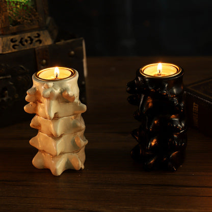 Portacandele decorativi di Halloween – Cuore, cervello e colonna vertebrale – Portacandele gotici spaventosi per festa e decorazione