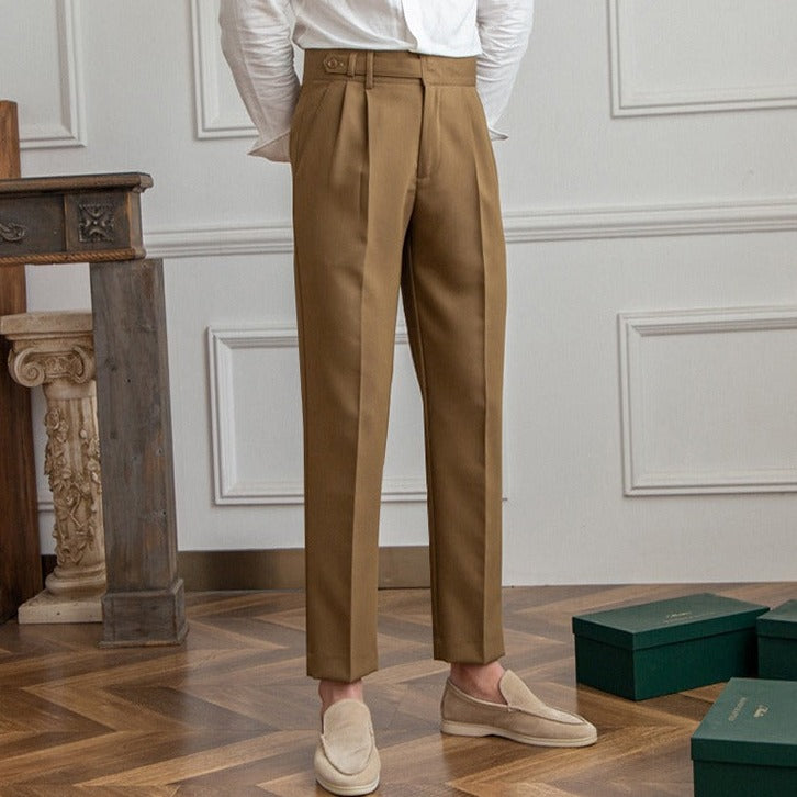 Pantalon met rechte pijpen en zakken voor heren