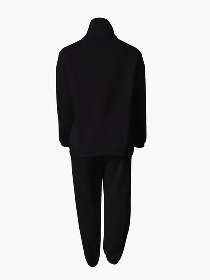 Felpa con Mezza Cerniera Donna Completo Tuta – Look Casual Moderno per Autunno e Inverno