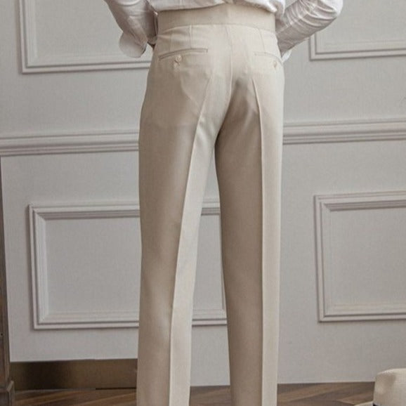 Pantalon met rechte pijpen en zakken voor heren