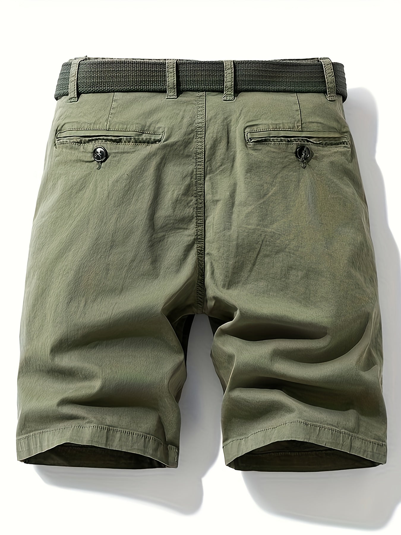 Herr Casual Shorts med bälte – sommarbermuda för fritid och semester