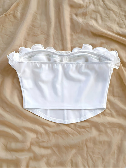 Dame Bustier Top Elegant Flæser Feststil – Figurformende og Moderne til Forår & Sommer