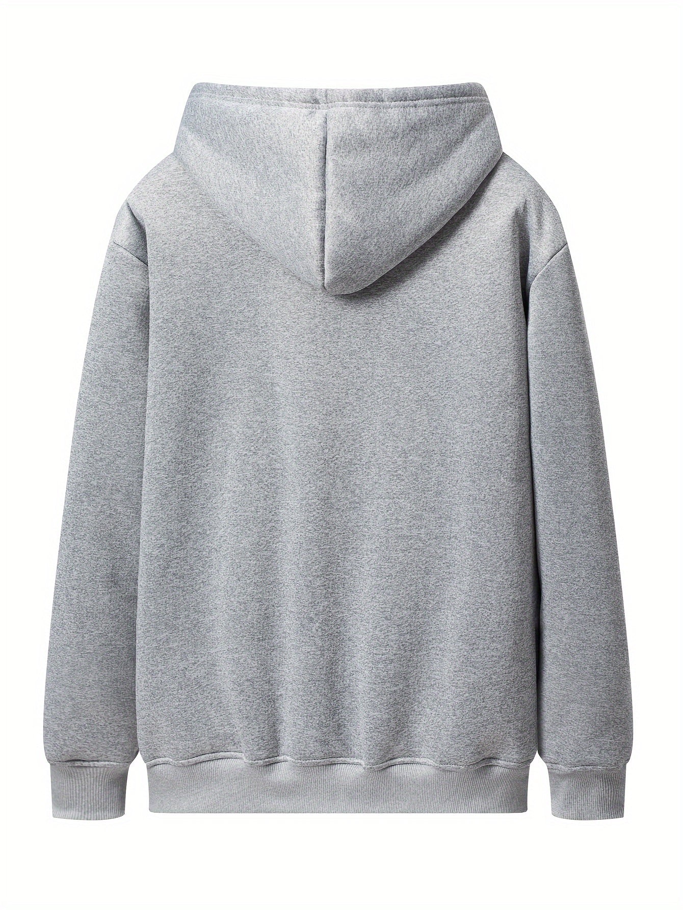 Herren Kapuzenjacke mit Reißverschluss und Teddyfutter Grau