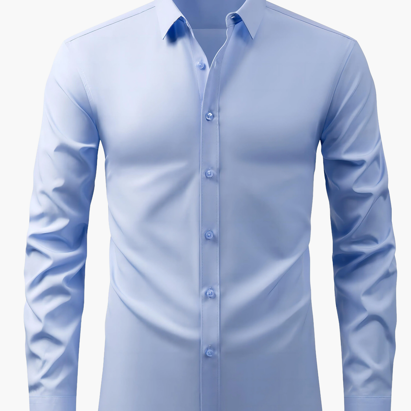 Chemise décontractée business homme coupe slim – Chemise élégante à manches longues pour le quotidien et le bureau