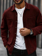 Bryce | Overshirt met lange mouwen, zakken en knopen voor heren