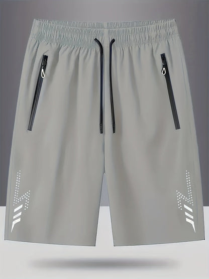 Pantalones cortos deportivos para hombre con bolsillos con cremallera – Ocio y fitness, corte regular