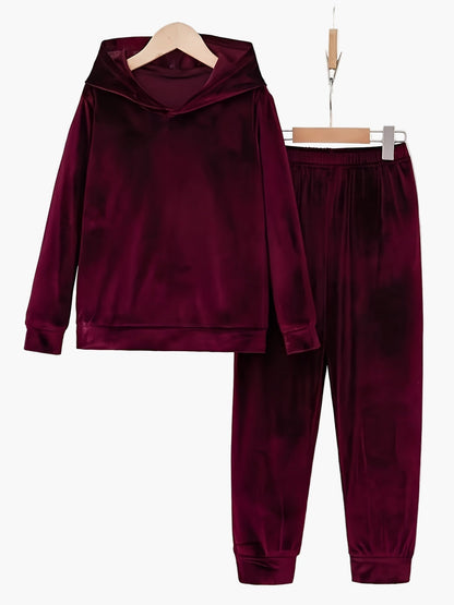 Conjunto de casa casual para mujer con sudadera con capucha y pantalón de jogging – Conjunto cómodo de lounge y entrenamiento