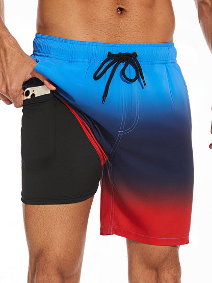 Herrebadeshorts med inderlomme – Sportslige badeshorts til strand og fritid