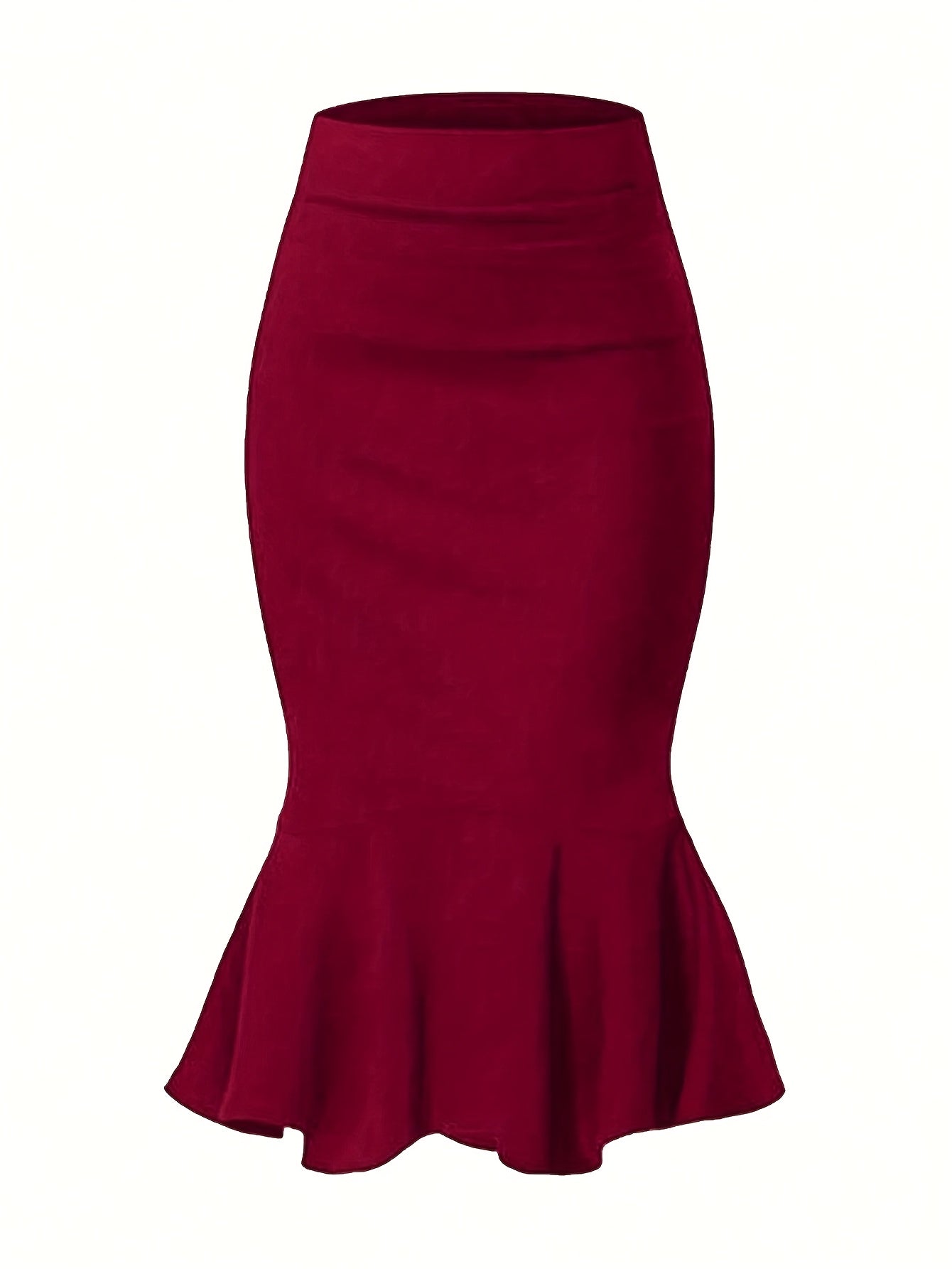 Dame Fishtail Midinederdel Elegant Business Feststil