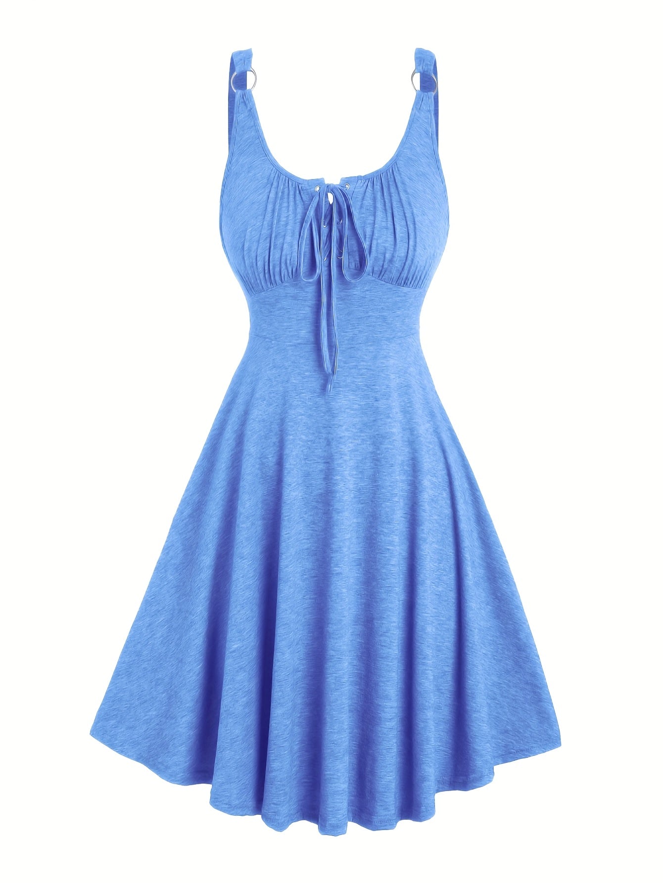 Damen Freizeit Skaterkleid mit Schnürung – Elegantes Sommerkleid für Alltag & Ausgehen