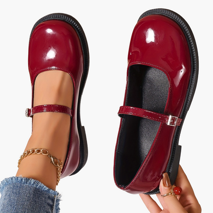 Damen Mary Jane Schuhe Preppy Stil – Modische Alltagsschuhe mit Riemen